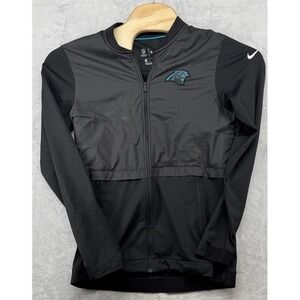 Nike Carolina Panthers On Field Full Zip‎ Black Jacket Men's Size Small S READ